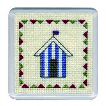Coaster  Kit Beach Hut Blue Stripe Textile Heritage Collection COBHB