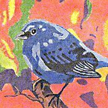 BR504 Indigo Bunting 9" x 9" 18 Mesh Barbara Russell SKU 42650