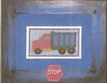 Boys At Work: Dump Truck (Punchneedle w/printed fabric) by X-Appeal 06-2159 