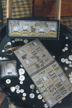 Gathering Of Sheep Caddy Panel: 29 x 96, Needle Book: 63 x 141, Fob: 32 x 32 Chessie & Me 16-1243 
