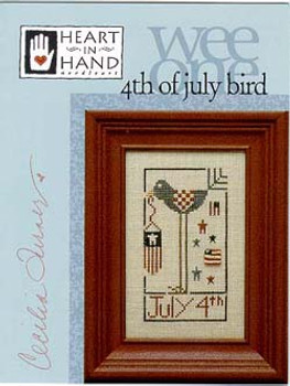 4th Of July Bird 42w x 78h Heart In Hand Needleart  04-1983