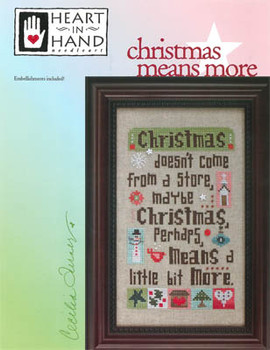 Christmas Means More (w/chms) Heart In Hand Needleart  14-2390 YT