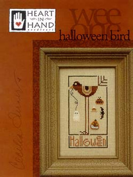 Halloween Bird Heart In Hand Needleart  04-2214