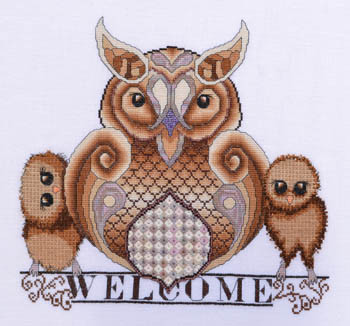 Owl Family 177w x 152h by MarNic Designs 16-1358 