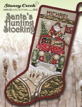 Santa's Hunting Stocking 150w x 266h Stoney Creek Collection 17-1933 