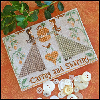 Caring And Sharing 99w x 68h Little House Needleworks 15-2068