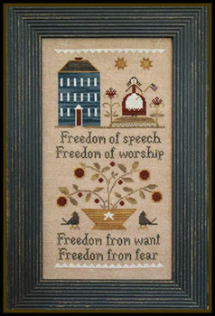 Four Freedoms  97 x 189 Little House Needleworks 16-1565
