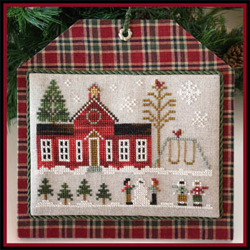 Hometown Holiday Schoolhouse 82w x 58h by Little House Needleworks 16-1566