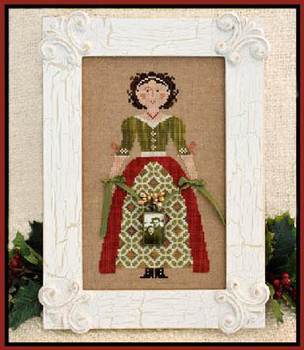 My Lady At Christmas 67w x 121h Little House Needleworks  14-2558