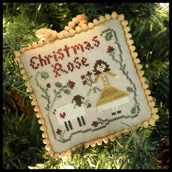 Sampler Tree-Christmas Rose 50 x 49 Little House Needleworks  15-1493