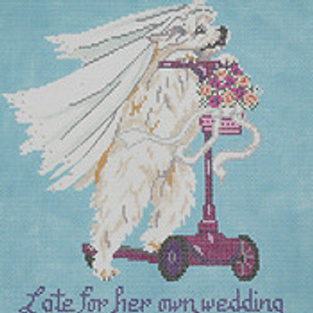 BR405 Late for Her Own Wedding 10” x 10”	13 Mesh Barbara Russell SKU 53854