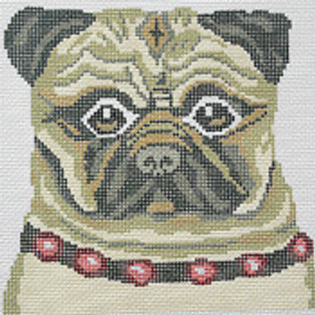 BR072 Windsor Pug 10" x 10" 10 Mesh Barbara Russell SKU 2388