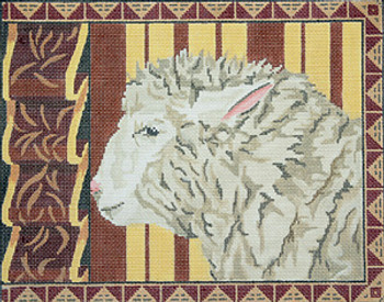 BR114 Sheep Elegance 9 1⁄2” x 12” 16 Mesh Barbara Russell SKU 8295