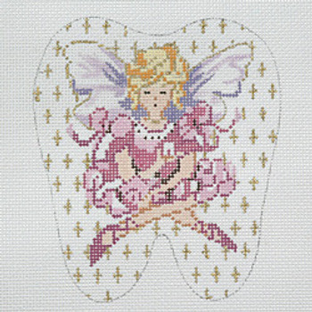 BR076 Tooth Fairy III 4.5 x 5" 18 Mesh Barbara Russell SKU 8262