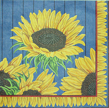 BR139 Sunflowers 16” x 16” 18 Mesh Barbara Russell SKU 8309