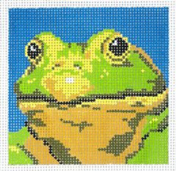 BR231 Frog 5” x 5" 12 Mesh Barbara Russell SKU 4053