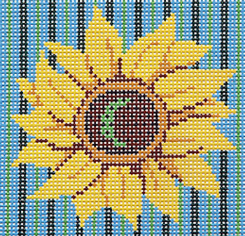 BR180 Sunflower 5" x 5" 12 Mesh Barbara Russell  SKU 5168