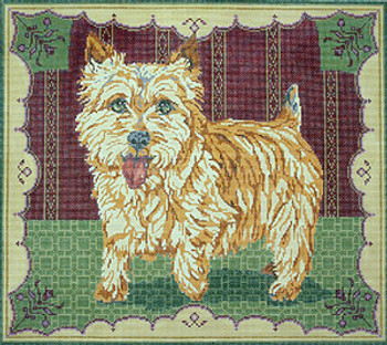 BR253 Norfolk Terrier 12” x 14” 18 Mesh Barbara Russell SKU 8366