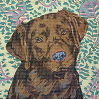 BR247 Chocolate Lab 12” x 12” 18 Mesh Barbara Russell SKU 8363