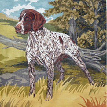 BR320 German Shorthair 12" x 12" 18 Mesh Barbara Russell SKU 5190