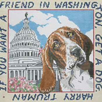 BR324 Friend In Washington 12" x 12" 13 Mesh Barbara Russell SKU 8490