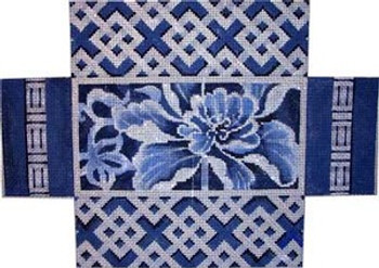 BC-322 Blue/White Peony Brick Cover Associated Talents