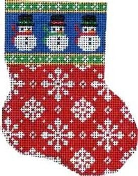 CT-1055 Snowman Cuff/Flakes Mini Sock Associated Talents 