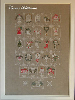 Shabby Advent 227 x 378 Calendar Cuore e Batticuore 17-2593 YT