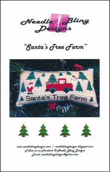 YT Santa's Tree Farm 61h x 133w Needle Bling Designs