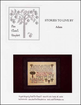 YT Stories To Live By: Adam Sunday school lesson. Stitch Count 121w x 97h Plum Street Samplers