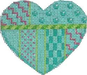 HE-806 Turquoise Patterns Heart Associated Talents 