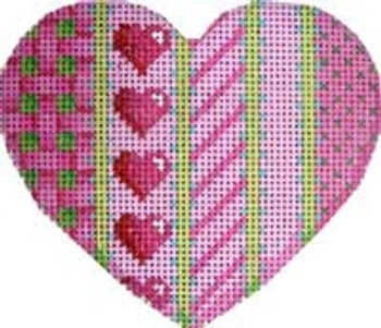 HE-802 Vertical Pink Patterns Heart Associated Talents 