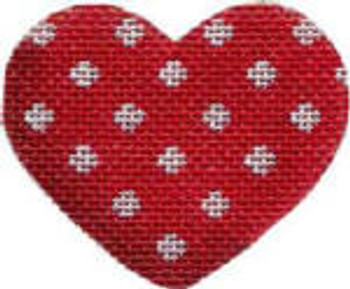 HE-602 Associated Talents Red Polka Dot Heart