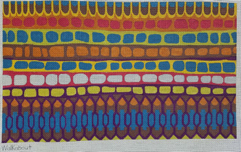 70662 Walkabout Tribal Needlepoint 17" x 10" on 13 mesh Ethnic Unique New Zealand Designs Needlepoint