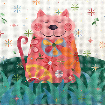 2890 Alice Peterson Designs Colorful Cat 9 x 9 13 mesh