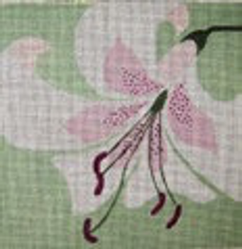 2546 CWD-FL1 Pink Lily 9 x 9 13 Mesh Stitch Painted Changing Women Designs