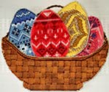 12755 CWD-H33 Easter Eggs in a Basket 6x4 18 Mesh Changing Women Designs