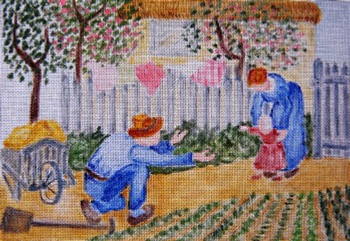 12745 CWD-M117 Van Gogh 1st Steps 12 x 8 18 Mesh Stitch Painted Changing Women Designs