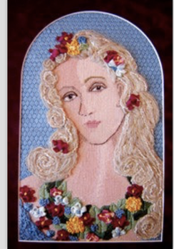 12746 CWD-M118 Bottecelli Venus 11.5 x 16 18 Mesh Stitch Painted Changing Women Designs