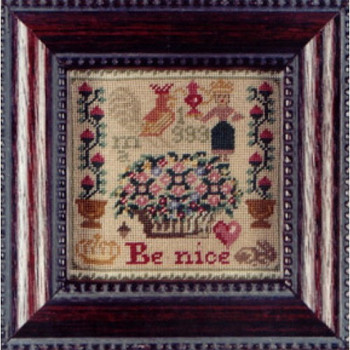 #SSS-BN “Be Nice” , includes 2 x 2 cherry frame (IV)  The Heart's Content