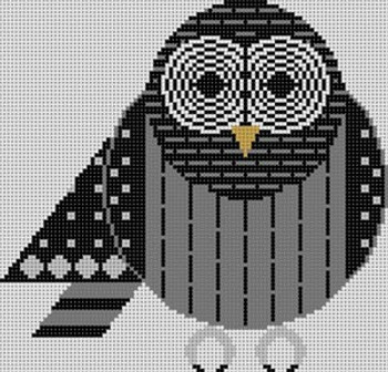 Barred Owl CH-B116 Charley Harper 18 Mesh 51⁄2 x 6