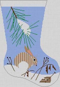 Snow Bunny StockingCH-S019  Charley Harper 13 Mesh 141⁄4 x 11