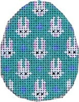 EG-471 Associated Talents Mini Egg Bunnys on Turquoise