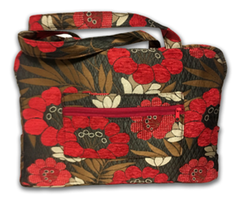 #80 612 The Julia In Spa Houndstooth (Swatch) Shown Finished In #84 Poppies Hug Me Bag
