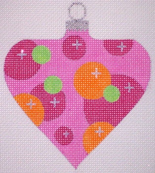 CH116B  Atomic Christmas - Pink Bubble Bauble 4" EyeCandy Needleart