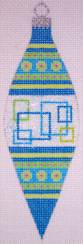 CH118 Atomic Christmas - Blue Teardrop 2 x 6 EyeCandy Needleart