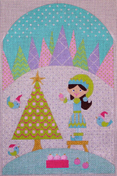 CH408B Kringle Belle Trimming Trees 6.5 x 10  EyeCandy Needleart