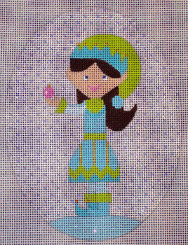 CH410B Kringle Belle Ornament - Decorator 4.5 x 6 18 Mesh EyeCandy Needleart