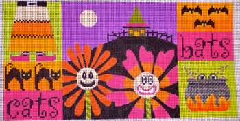 HW127A Witches Garden Collage 4x8 EyeCandy Needleart