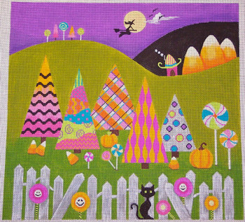 HW134 Happy Haunting Grounds  12x13 EyeCandy Needleart